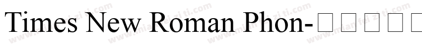 Times New Roman Phon字体转换